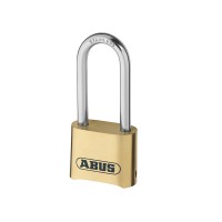 ABUS Mechanical 180IB/50HB63 50mm Brass Body Combination Padlock Long Shackle (4-Digit) Carded ABU180IB50LC