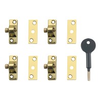 Yale Locks 8K118 Economy Window Lock Electro Brass Finish Pack of 4 Visi YALV8K1184EB